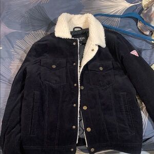 GUESS Men's Black Sherpa-Lined Jacket never worn